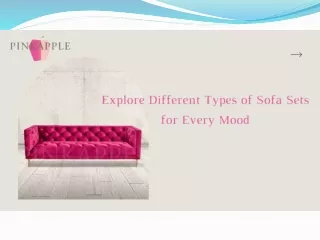 Explore Different Types of Sofa Sets for Every Mood