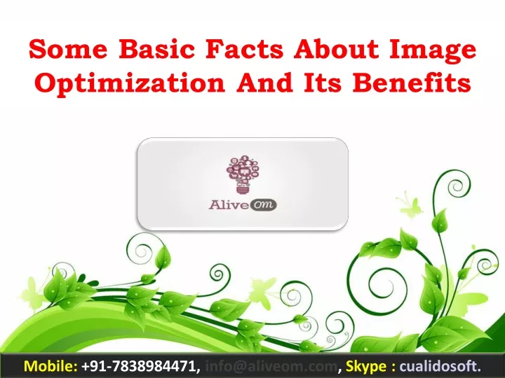 some basic facts about image optimization
