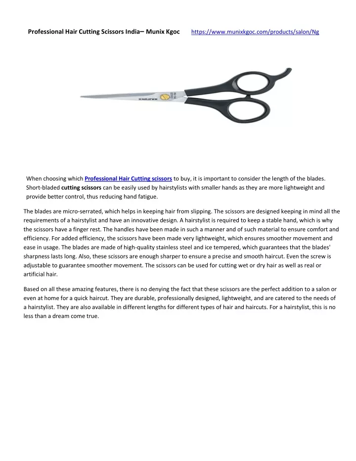 professional hair cutting scissors india munix