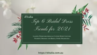 Top 6 Bridal Dress Trends for 2021