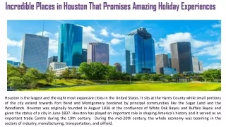 Incredible Places in Houston That Promises Amazing Holiday Experiences