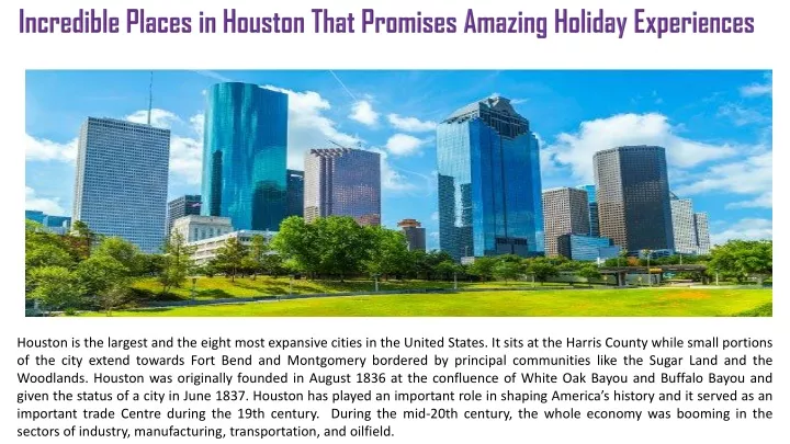 incredible places in houston that promises