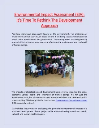 environmental impact assessment eia environmental