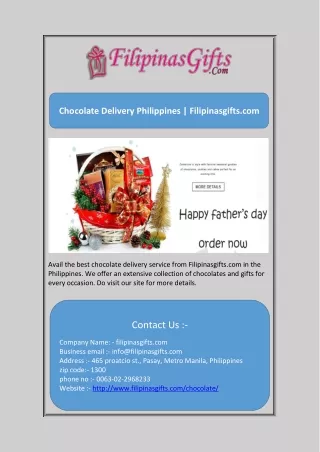 chocolate delivery philippines filipinasgifts com