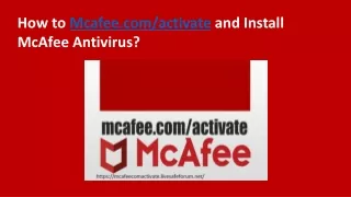 Mcafee.com/Activate | Download, Install & Activate Mcafee