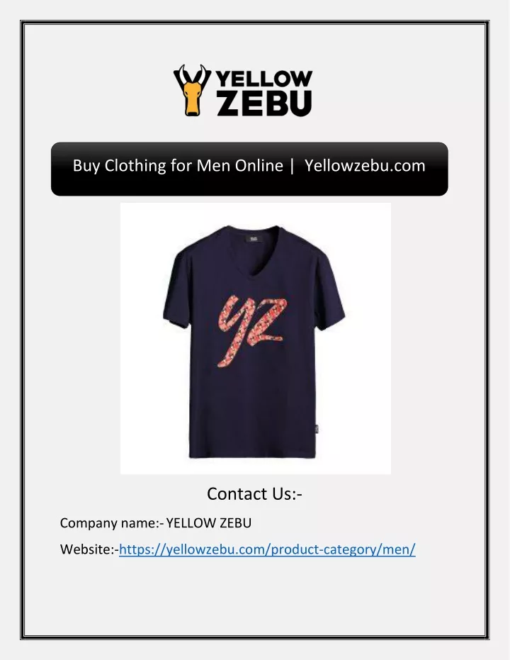 buy clothing for men online yellowzebu com