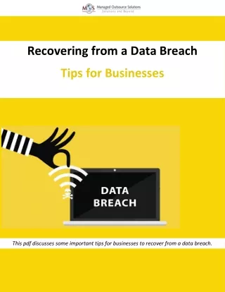 Recovering from a Data Breach – Tips for Businesses