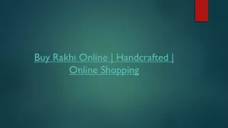 Buy Rakhi Online | Handcrafted | Online Shopping