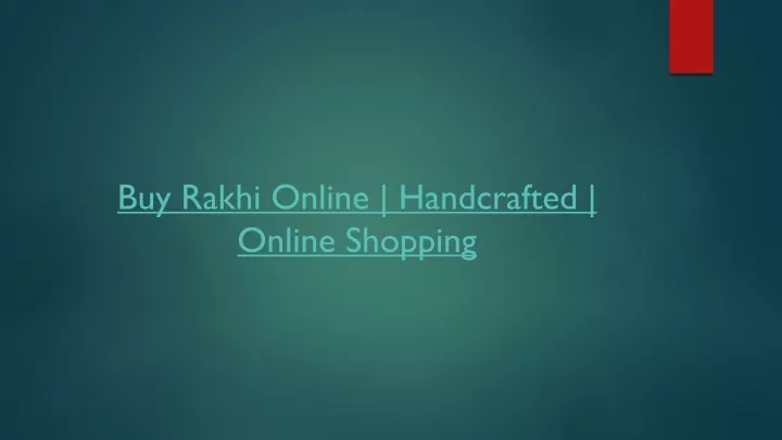 buy rakhi online handcrafted online shopping