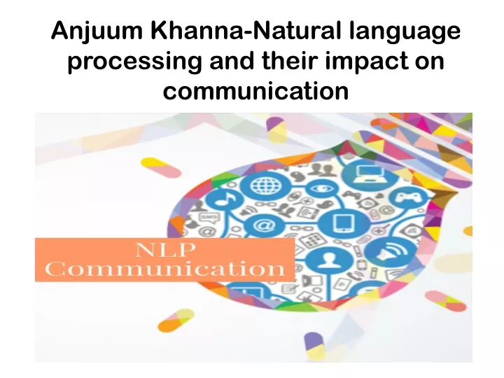 anjuum khanna natural language processing