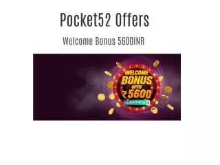 Pocket52 Offer