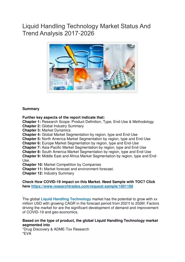 liquid handling technology market status