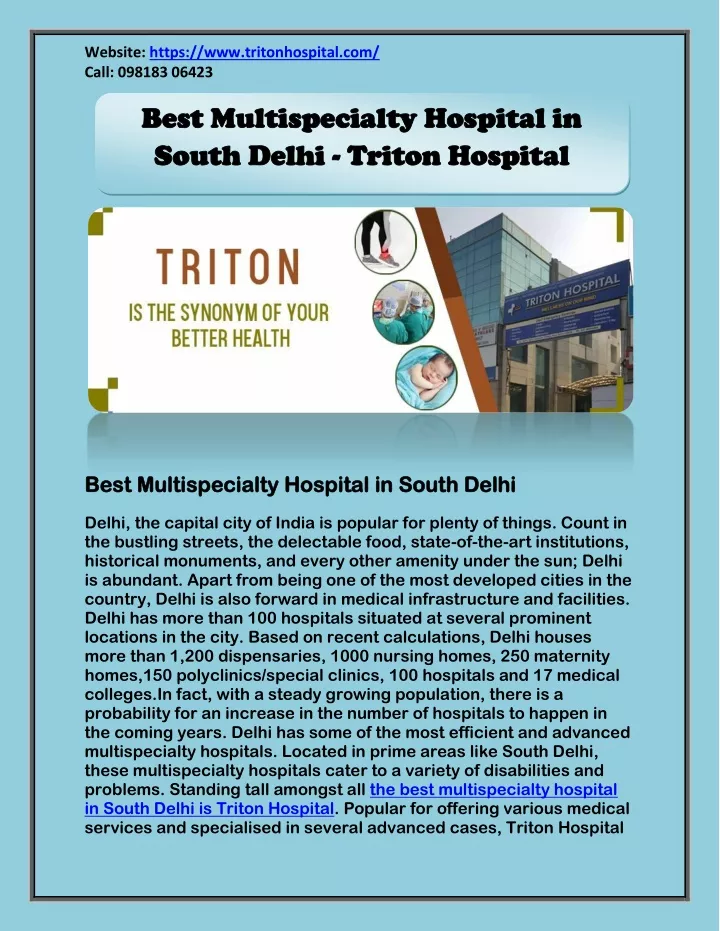 website https www tritonhospital com call 098183