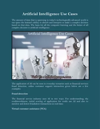 Artificial Intelligence Use Cases