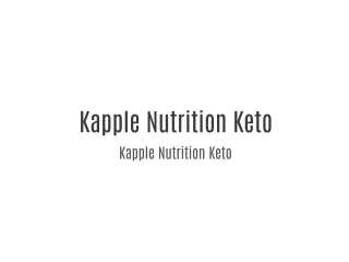 Kapple Nutrition Keto