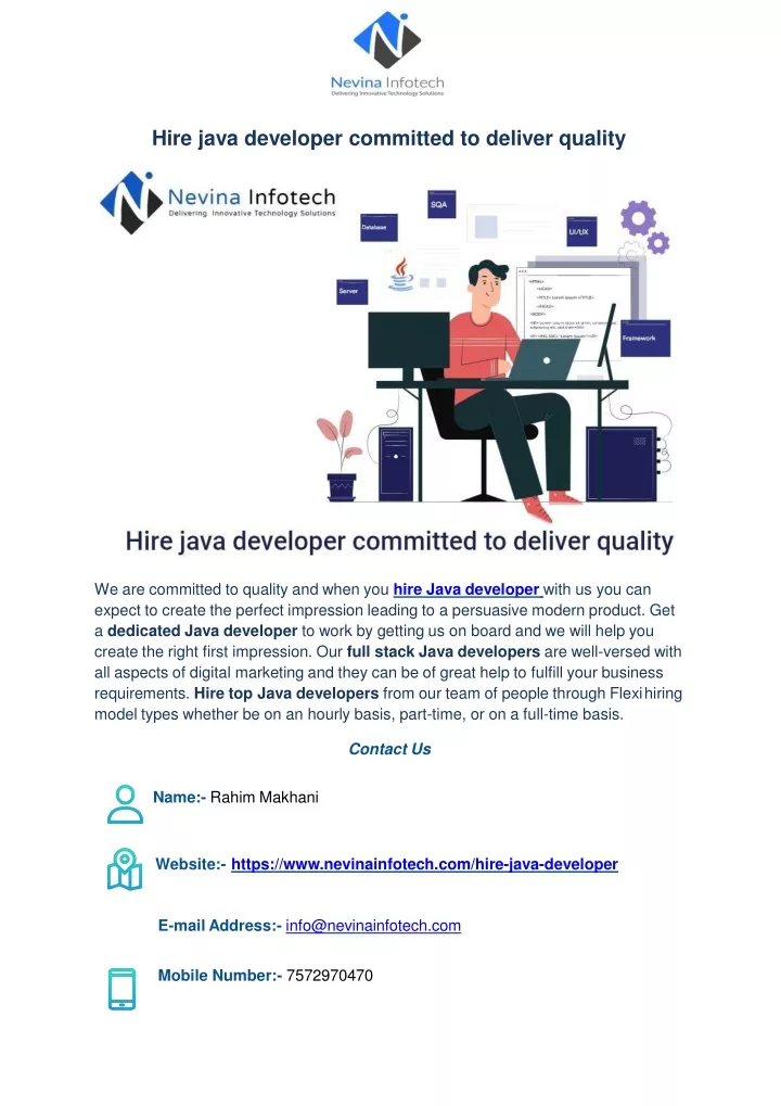 hire java developer committed to deliver quality