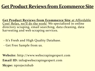 get product reviews from ecommerce site