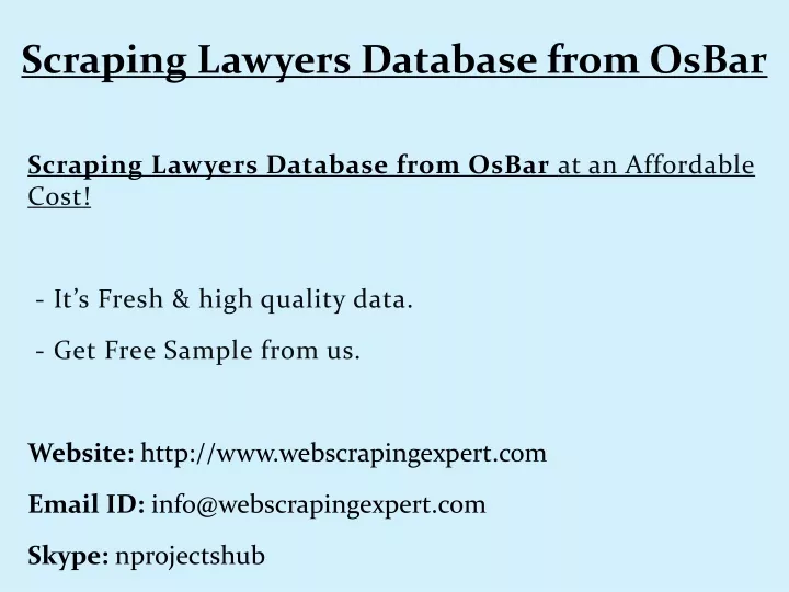 scraping lawyers database from osbar