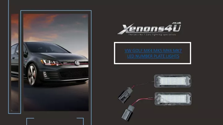 vw golf mk4 mk5 mk6 mk7 led number plate lights