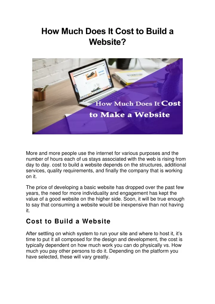 how much does it cost to build a website