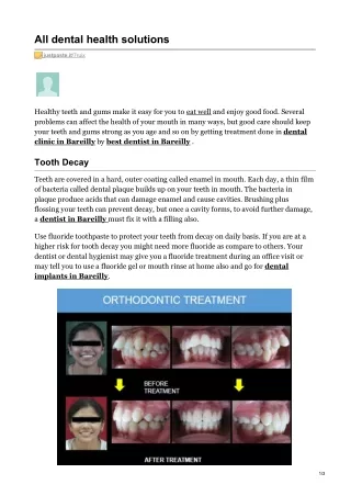 dental clinic in Bareilly, dentist in Bareilly, dental implants in Bareilly, best dentist in Bareilly