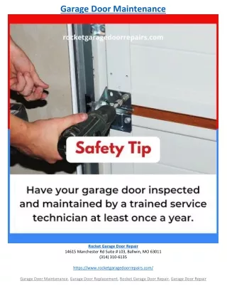 garage door maintenance