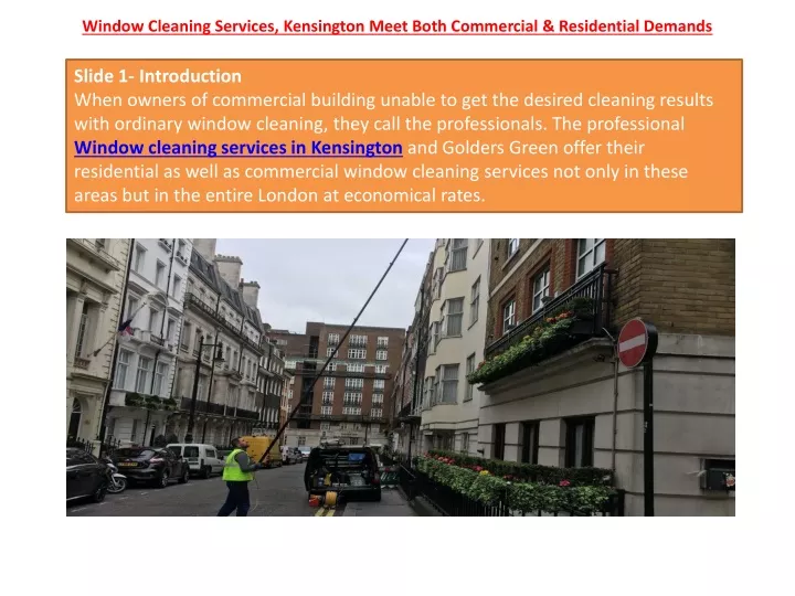 window cleaning services kensington meet both commercial residential demands