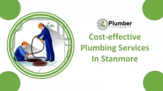 Cost-effective Plumbing Services In Stanmore