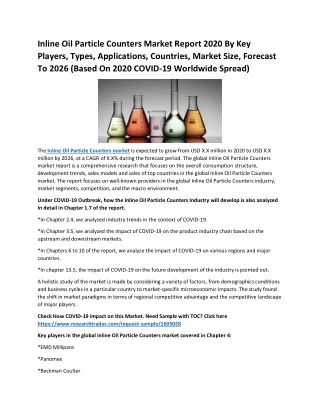 inline oil particle counters market report 2020