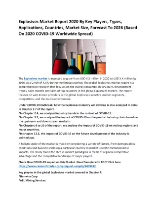 explosives market report 2020 by key players