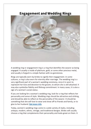 Engagement and Wedding Rings