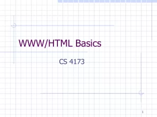 OVERVIEW OF HTML