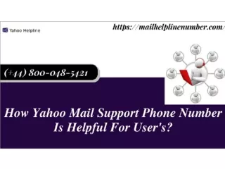 How Yahoo Mail Customer Support Phone Number Is Helpful For User's?