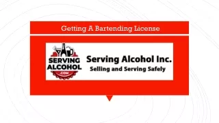 getting a bartending license