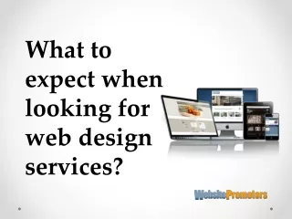 What to expect when looking for Web Design Services?