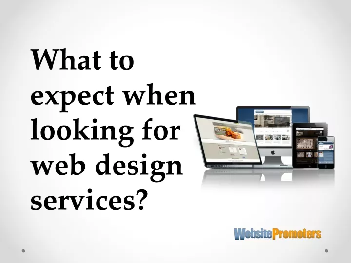 what to expect when looking for web design services