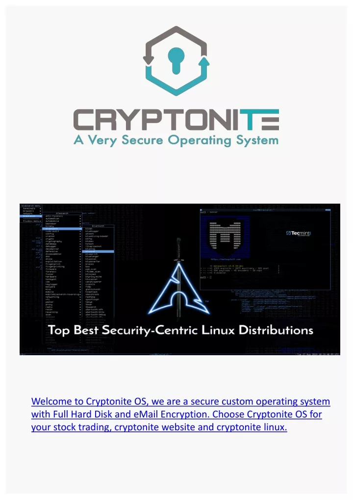 welcome to cryptonite os we are a secure custom