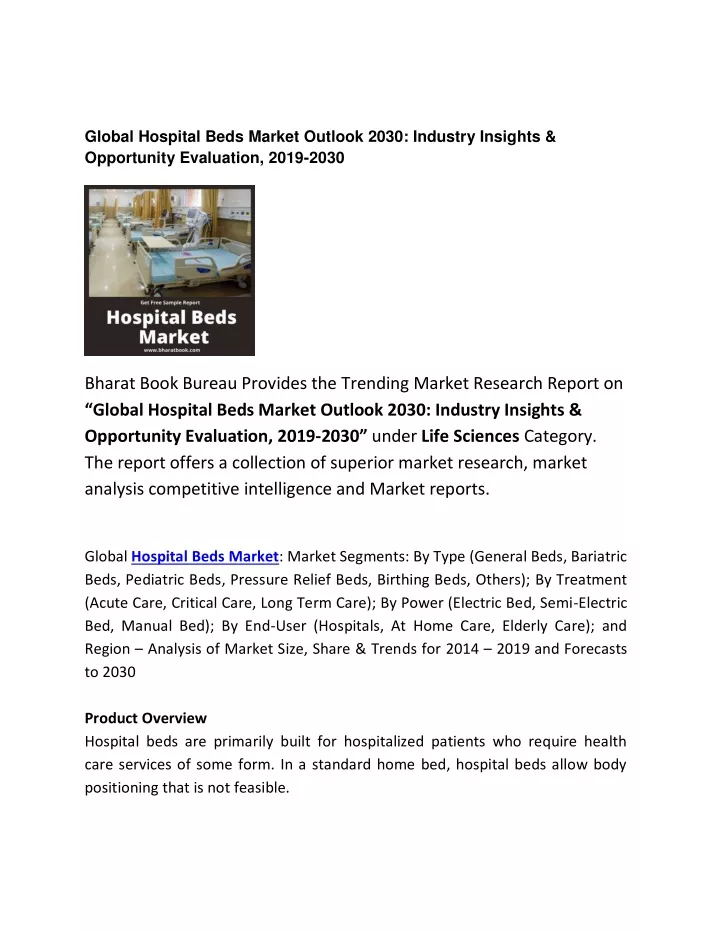 global hospital beds market outlook 2030 industry