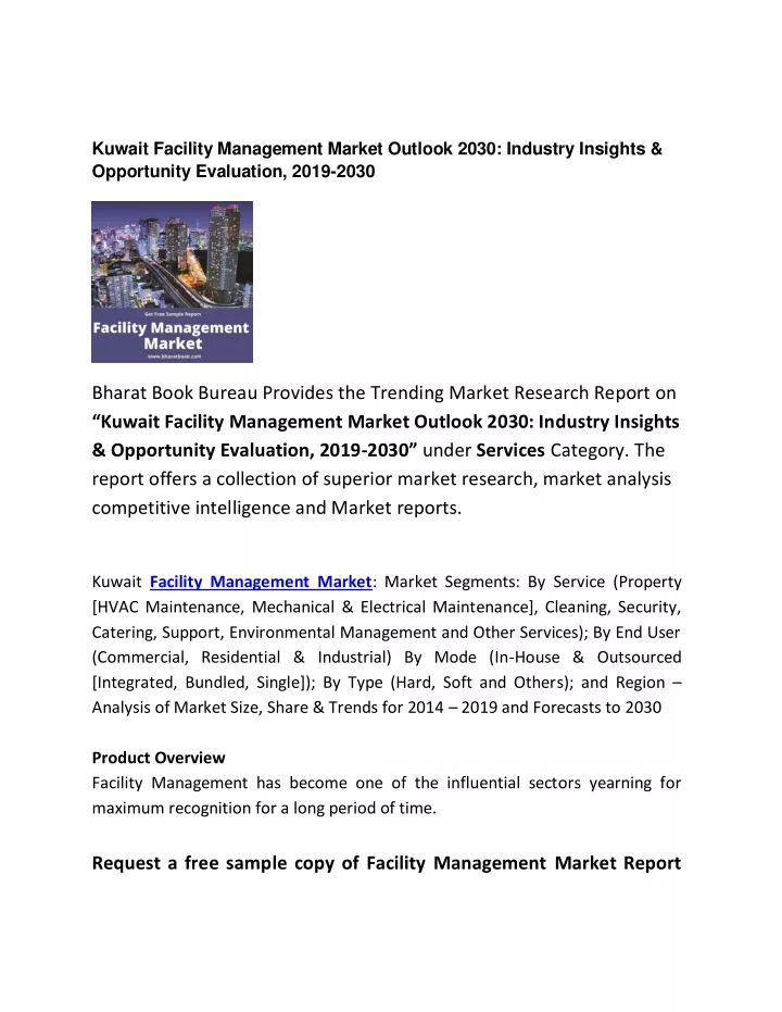 kuwait facility management market outlook 2030