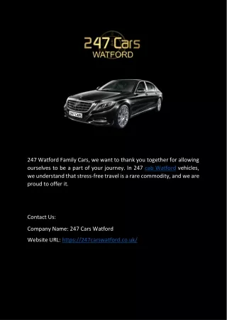 Minicab Watford | 247carswatford.co.uk