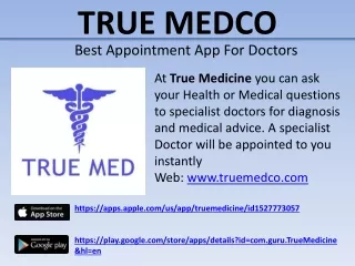 True Medicine - Best Appointment App For Doctors