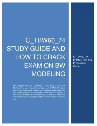 c tbw60 74 study guide and how to crack exam