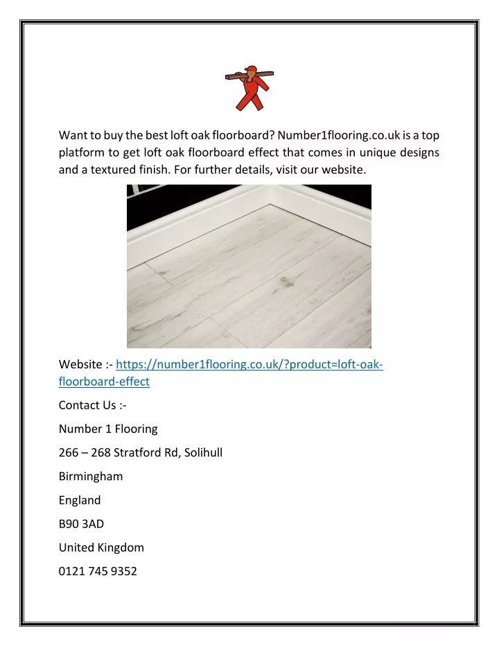 want to buy the best loft oak floorboard