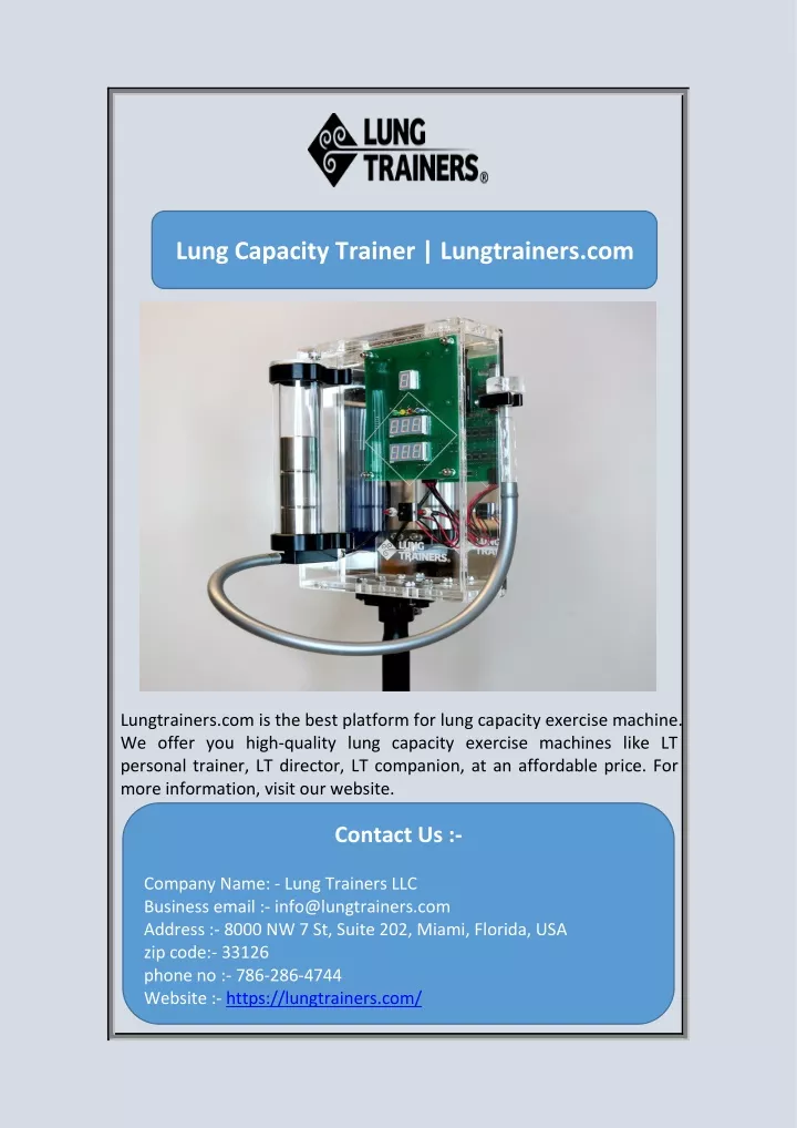 PPT - Lung Capacity Trainer | Lungtrainers.com PowerPoint Presentation ...