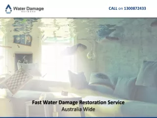 Fast Water Damage Restoration Service Australia Wide