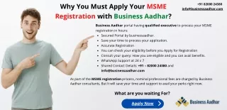 Why You Must Apply Your MSME Registration with Business Aadhar?