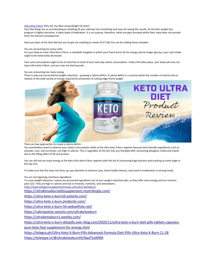 ultra keto x burn why are you not losing weight