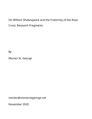 on william shakespeare and the fraternity
