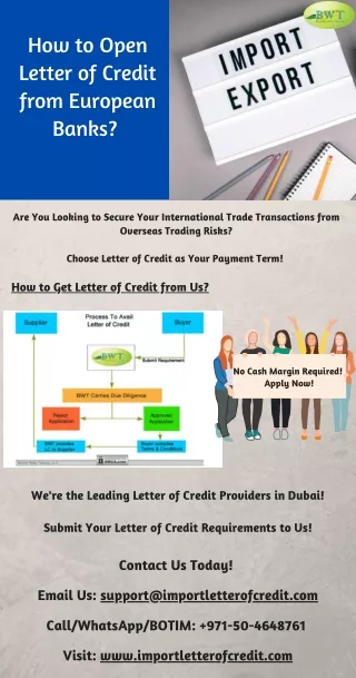 how to open letter of credit from european banks
