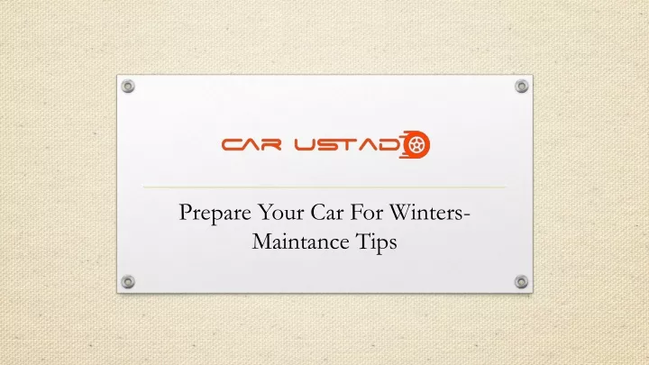 prepare your car for winters maintance tips